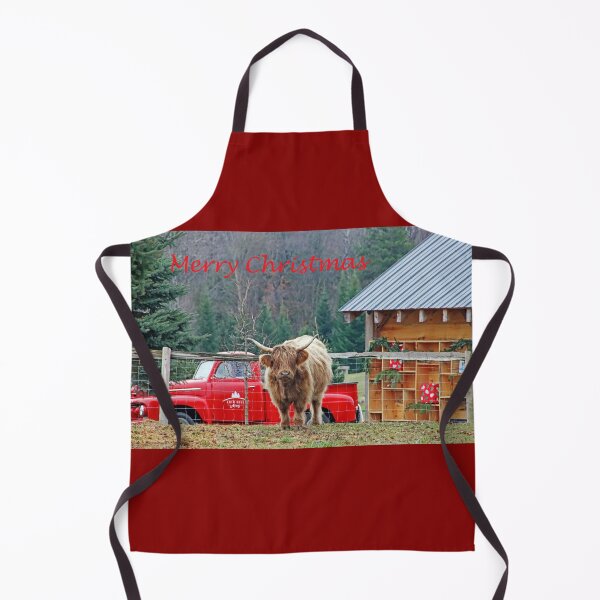 Item preview, Merry Christmas Highland Cow designed and sold by Deb Oppermann.