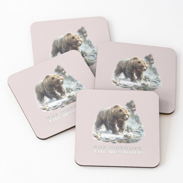 Item preview, Mystic Encounter - Grizzly and Sasquatch in Alaska designed and sold by OwlWorks.
