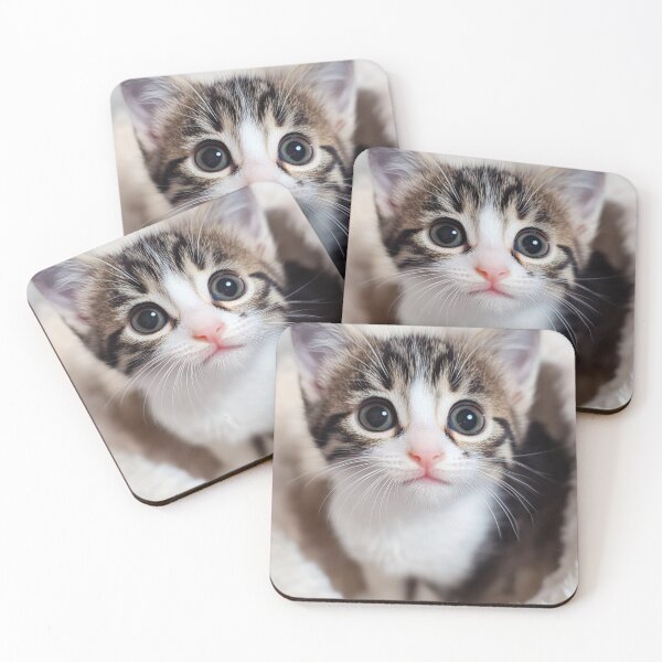 Item preview, Bright-Eyed Wonder: A Fluffy Kitten's Curious Gaze Wrapped in Cozy Warmth designed and sold by exitbird.