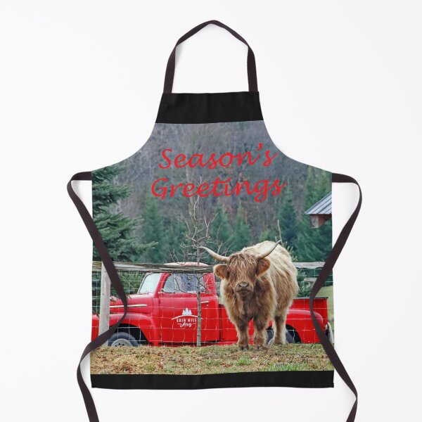 Item preview, Season's Greetings Highland Cow designed and sold by Deb Oppermann.