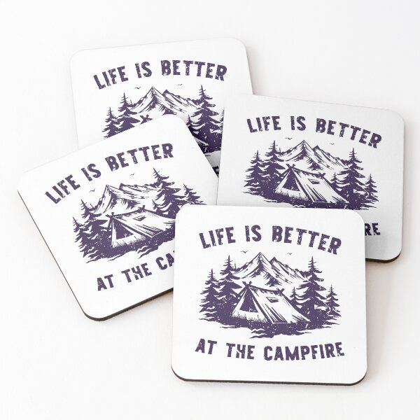 Item preview, Copy of Life is better at the campfire , camping tent t shirt vintage retro design designed and sold by spaceopy.