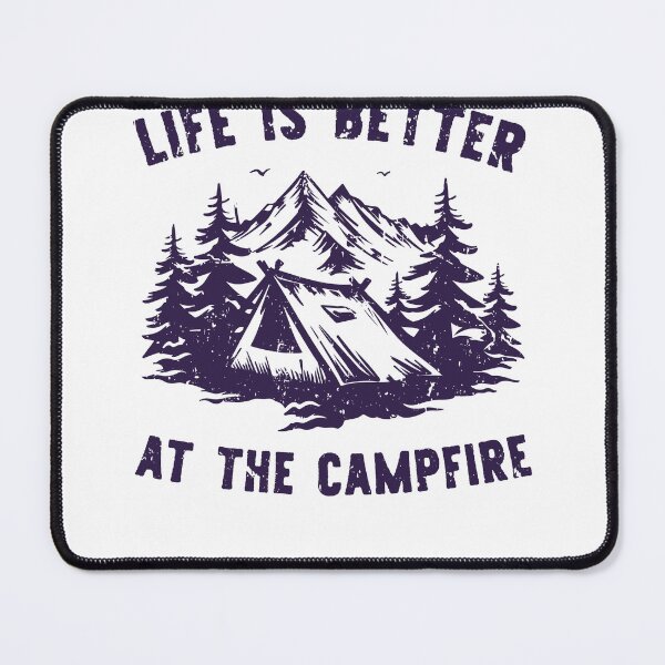 Item preview, Copy of Life is better at the campfire , camping tent t shirt vintage retro design designed and sold by spaceopy.