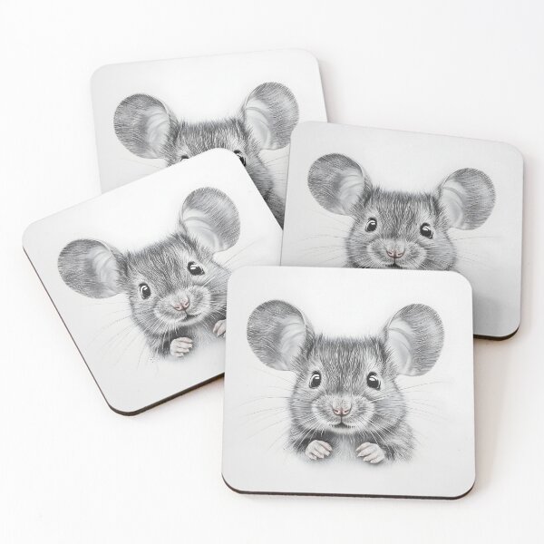 Item preview, Black and White Mouse Pencil Drawing designed and sold by Pencil-Art.