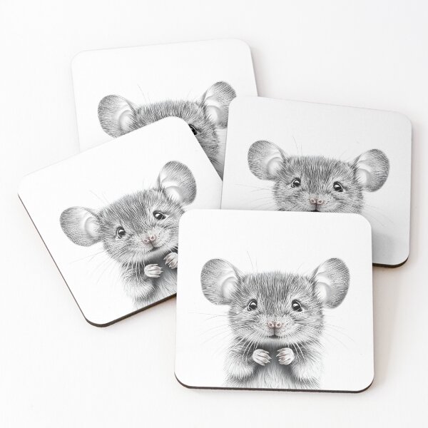 Item preview, Black and White Mouse Pencil Drawing designed and sold by Pencil-Art.