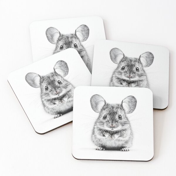 Item preview, Black and White Mouse Pencil Drawing designed and sold by Pencil-Art.