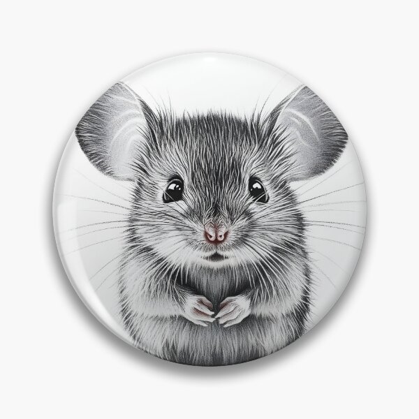 Item preview, Black and White Mouse Pencil Drawing designed and sold by Pencil-Art.
