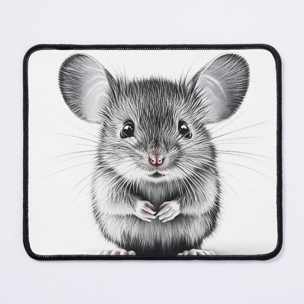 Item preview, Black and White Mouse Pencil Drawing designed and sold by Pencil-Art.