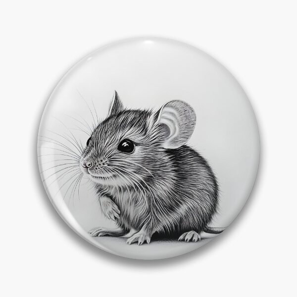 Item preview, Black and White Mouse Pencil Drawing designed and sold by Pencil-Art.