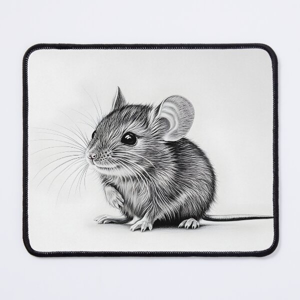 Item preview, Black and White Mouse Pencil Drawing designed and sold by Pencil-Art.
