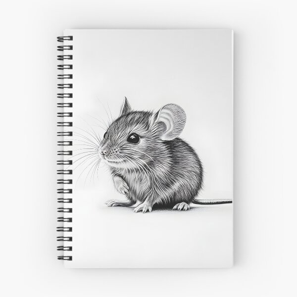 Item preview, Black and White Mouse Pencil Drawing designed and sold by Pencil-Art.