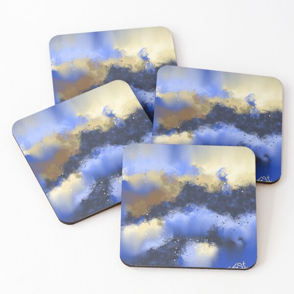 Item preview, Mr. Blue Sky - Blue Yellow Brown Abstract designed and sold by Joey Santiago.