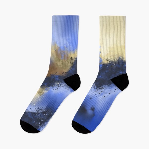 Item preview, Mr. Blue Sky - Blue Yellow Brown Abstract designed and sold by Joey Santiago.