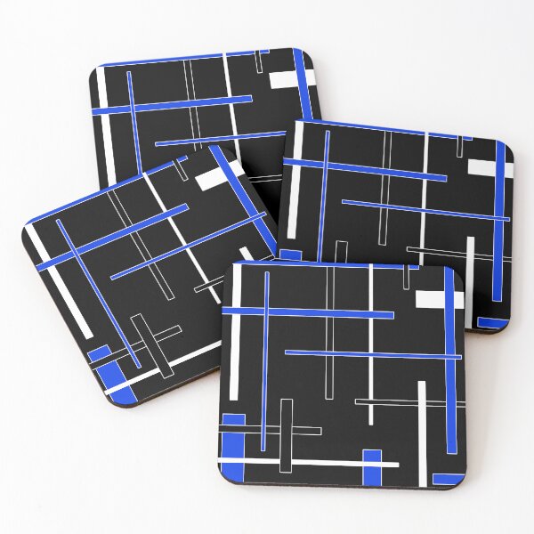 Item preview, Abstract geometric pattern - blue. designed and sold by K.S ART.