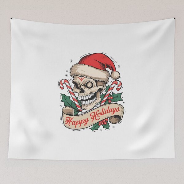 Item preview, ?? Santa Skull Holiday Tee – Vintage Tattoo Vibes ?❄️ designed and sold by Brian Hibbs.