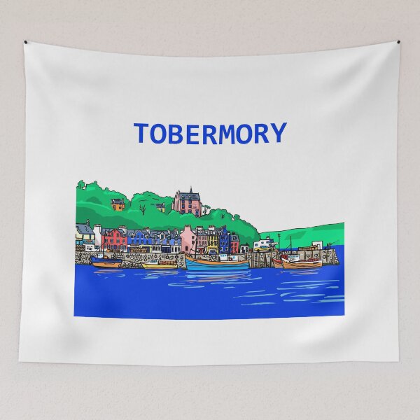 Item preview, Tobermory, Isle of Mull, Scotland designed and sold by Traveldrawings.
