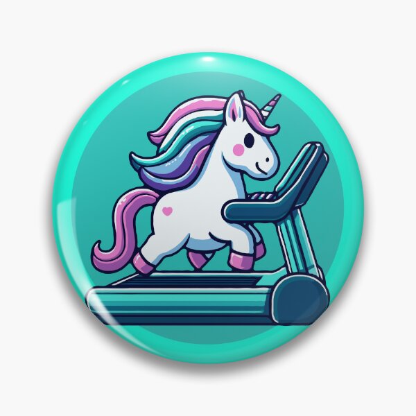 Item preview, Unicorn Gym | Unicorn On A Running Machine designed and sold by McThingummy.