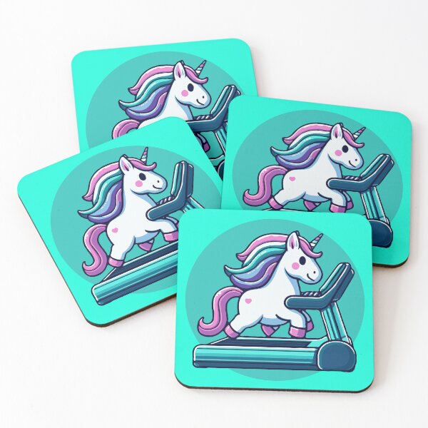 Item preview, Unicorn Gym | Unicorn On A Running Machine designed and sold by McThingummy.