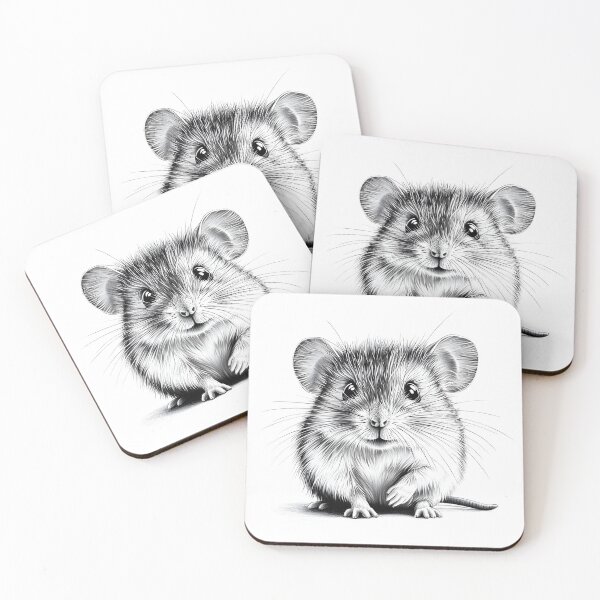 Item preview, Black and White Mouse Pencil Drawing designed and sold by Pencil-Art.