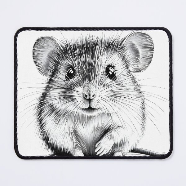 Item preview, Black and White Mouse Pencil Drawing designed and sold by Pencil-Art.