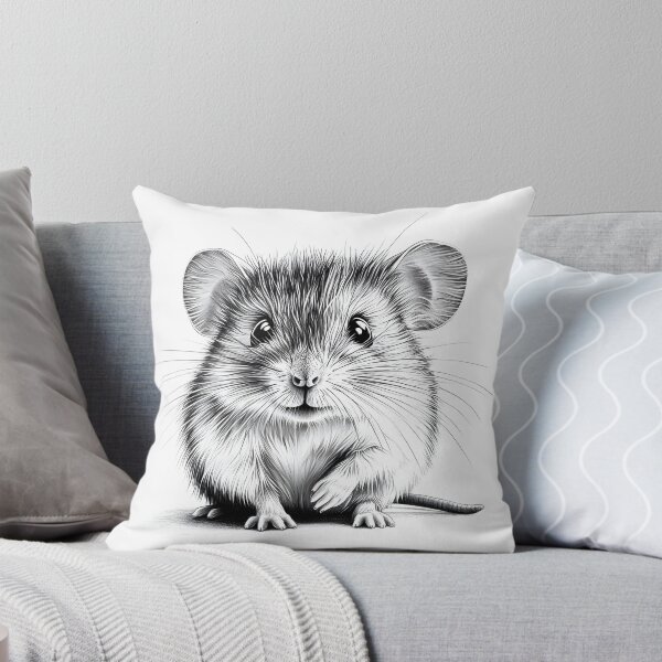 Item preview, Black and White Mouse Pencil Drawing designed and sold by Pencil-Art.