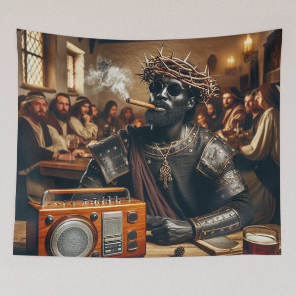 Item preview, Jesus & dragons designed and sold by BantrHub.