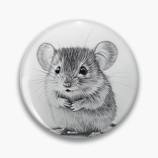 Item preview, Black and White Mouse Pencil Drawing designed and sold by Pencil-Art.