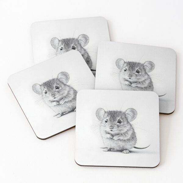 Item preview, Black and White Mouse Pencil Drawing designed and sold by Pencil-Art.