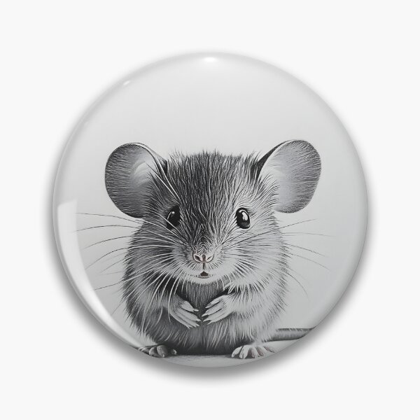 Item preview, Black and White Mouse Pencil Drawing designed and sold by Pencil-Art.