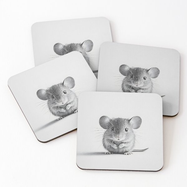 Item preview, Black and White Mouse Pencil Drawing designed and sold by Pencil-Art.