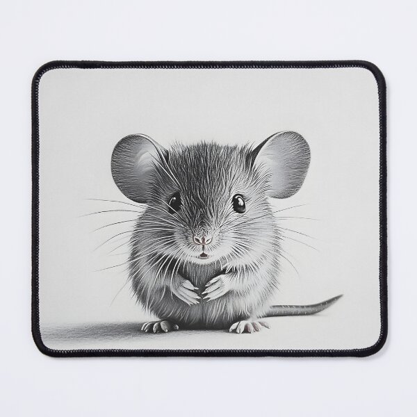 Item preview, Black and White Mouse Pencil Drawing designed and sold by Pencil-Art.