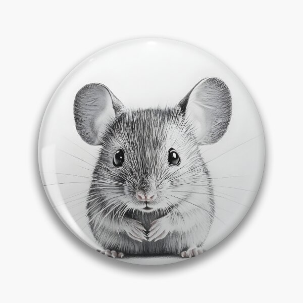 Item preview, Black and White Mouse Pencil Drawing designed and sold by Pencil-Art.