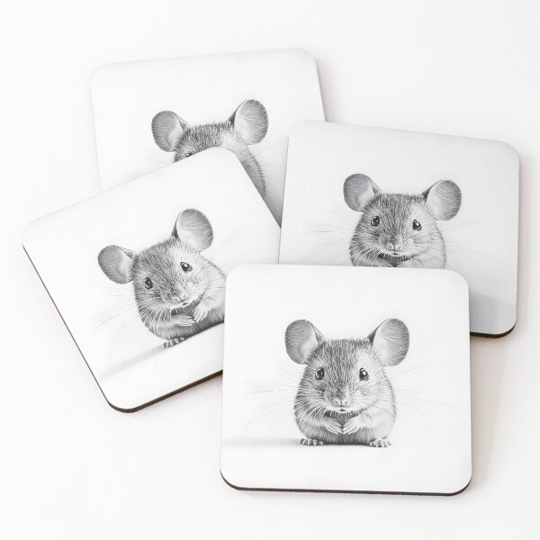 Item preview, Black and White Mouse Pencil Drawing designed and sold by Pencil-Art.
