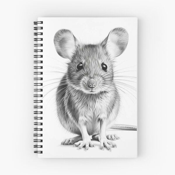 Item preview, Black and White Mouse Pencil Drawing designed and sold by Pencil-Art.