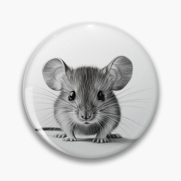 Item preview, Black and White Mouse Pencil Drawing designed and sold by Pencil-Art.