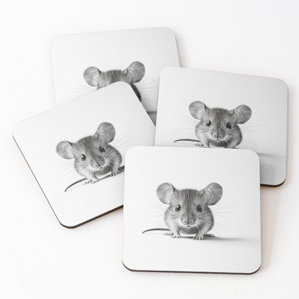 Item preview, Black and White Mouse Pencil Drawing designed and sold by Pencil-Art.