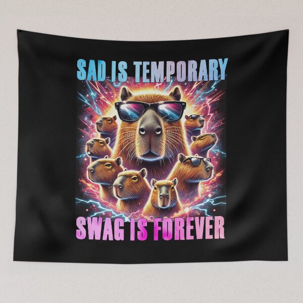 Item preview, Sad is Temporary Swag is Forever  designed and sold by hautehub.