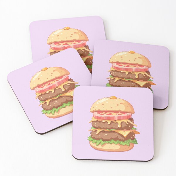 Item preview, Kawaii Burger Bliss: Lavender Dream Stack designed and sold by ChibiFortune.