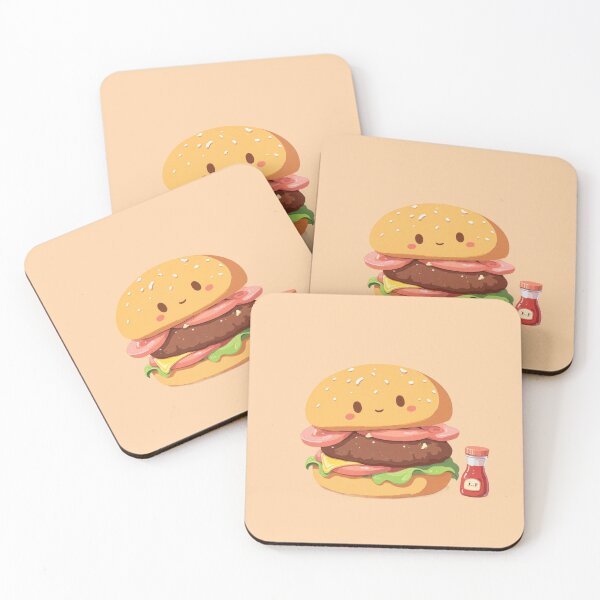 Item preview, Smileys & Burger Delight: Kawaii Cheeseburger Bliss designed and sold by ChibiFortune.