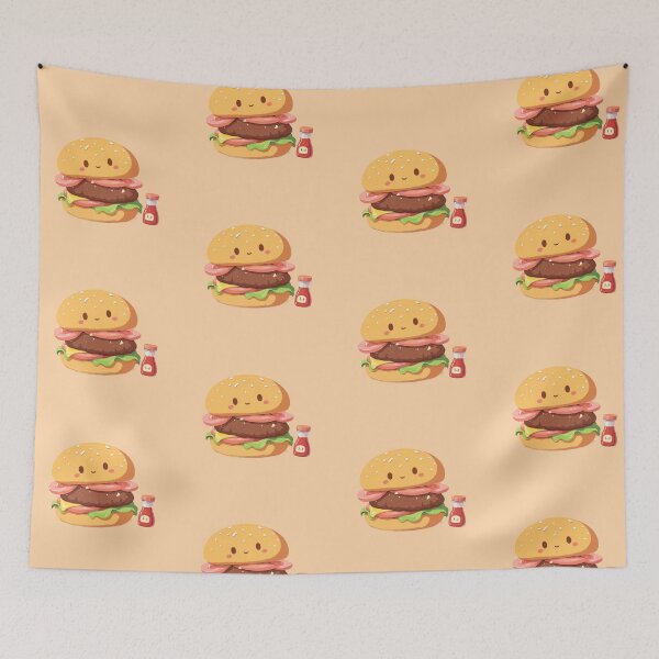 Item preview, Smileys & Burger Delight: Kawaii Cheeseburger Bliss designed and sold by ChibiFortune.