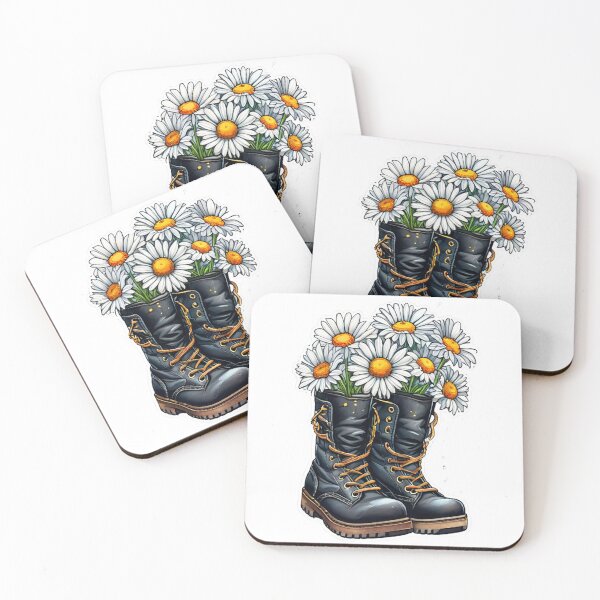 Item preview, Wildflower Warrior Boots: A Watercolor Illustration of Strength and Beauty designed and sold by Bohospiritart.