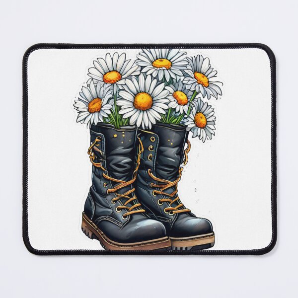 Item preview, Wildflower Warrior Boots: A Watercolor Illustration of Strength and Beauty designed and sold by Bohospiritart.