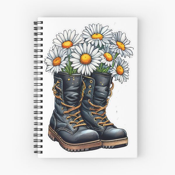 Item preview, Wildflower Warrior Boots: A Watercolor Illustration of Strength and Beauty designed and sold by Bohospiritart.