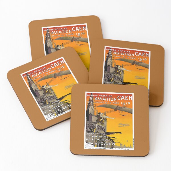 Item preview, Aviation Caen France Vintage 1910 Flying Show Advertising Print designed and sold by posterbobs.
