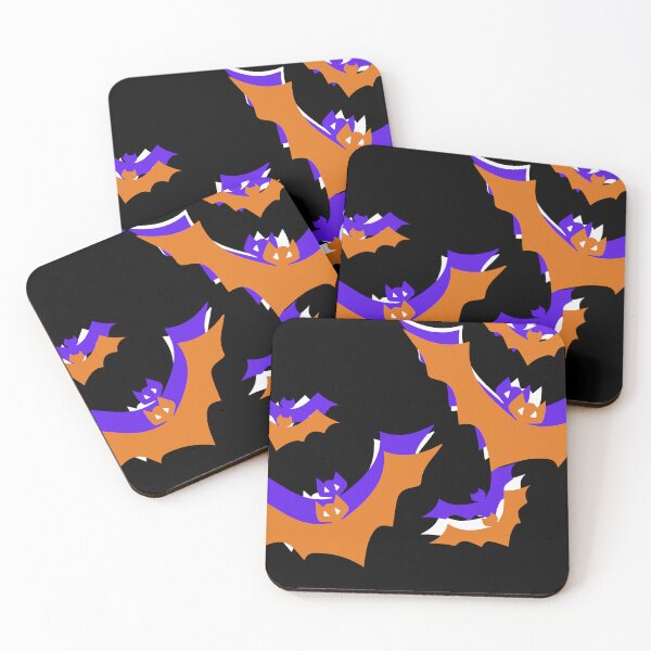 Item preview, Spooky Orange Purple and White Layered Halloween Bats  designed and sold by SimplyPsycho.