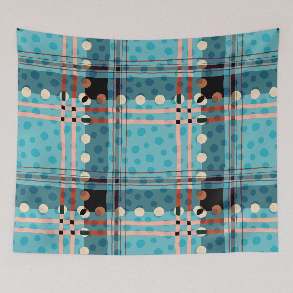 Item preview, new check blue light blue designed and sold by papiermitmir.