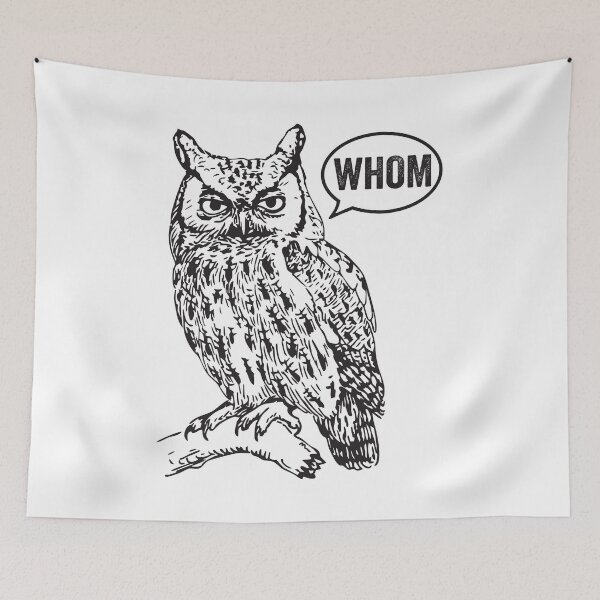 Item preview, Grammar Owl Whom designed and sold by TonySpencer.