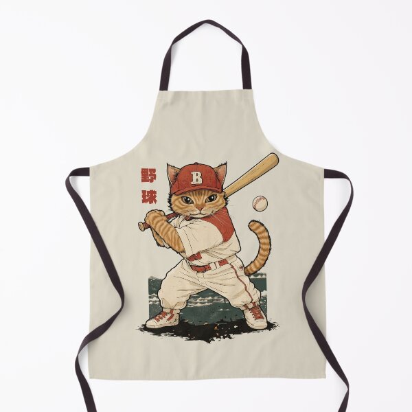 Item preview, Baseball Player Cat with Uniform and Bat designed and sold by OrenjiArtShop.
