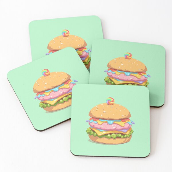 Item preview, Rainbow Burger Bliss: Kawaii-Style Cuteness designed and sold by ShroomForge.