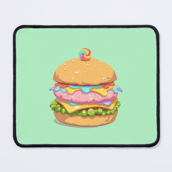 Item preview, Rainbow Burger Bliss: Kawaii-Style Cuteness designed and sold by ShroomForge.