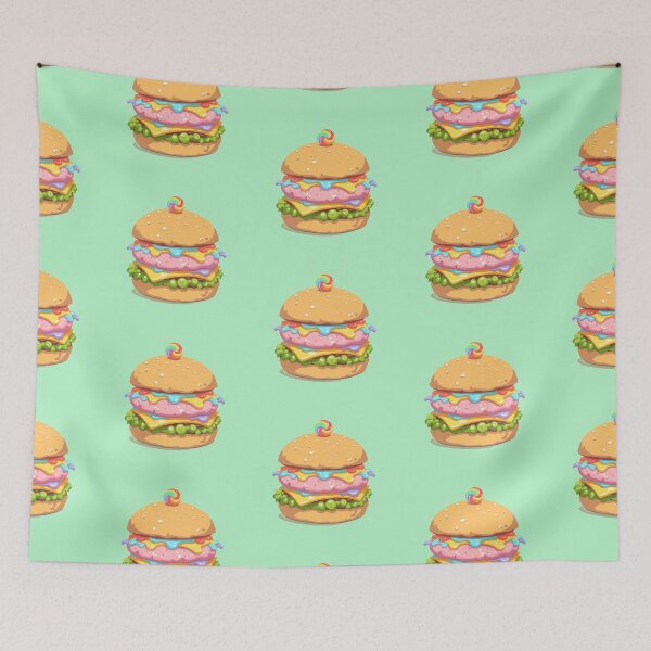 Item preview, Rainbow Burger Bliss: Kawaii-Style Cuteness designed and sold by ShroomForge.